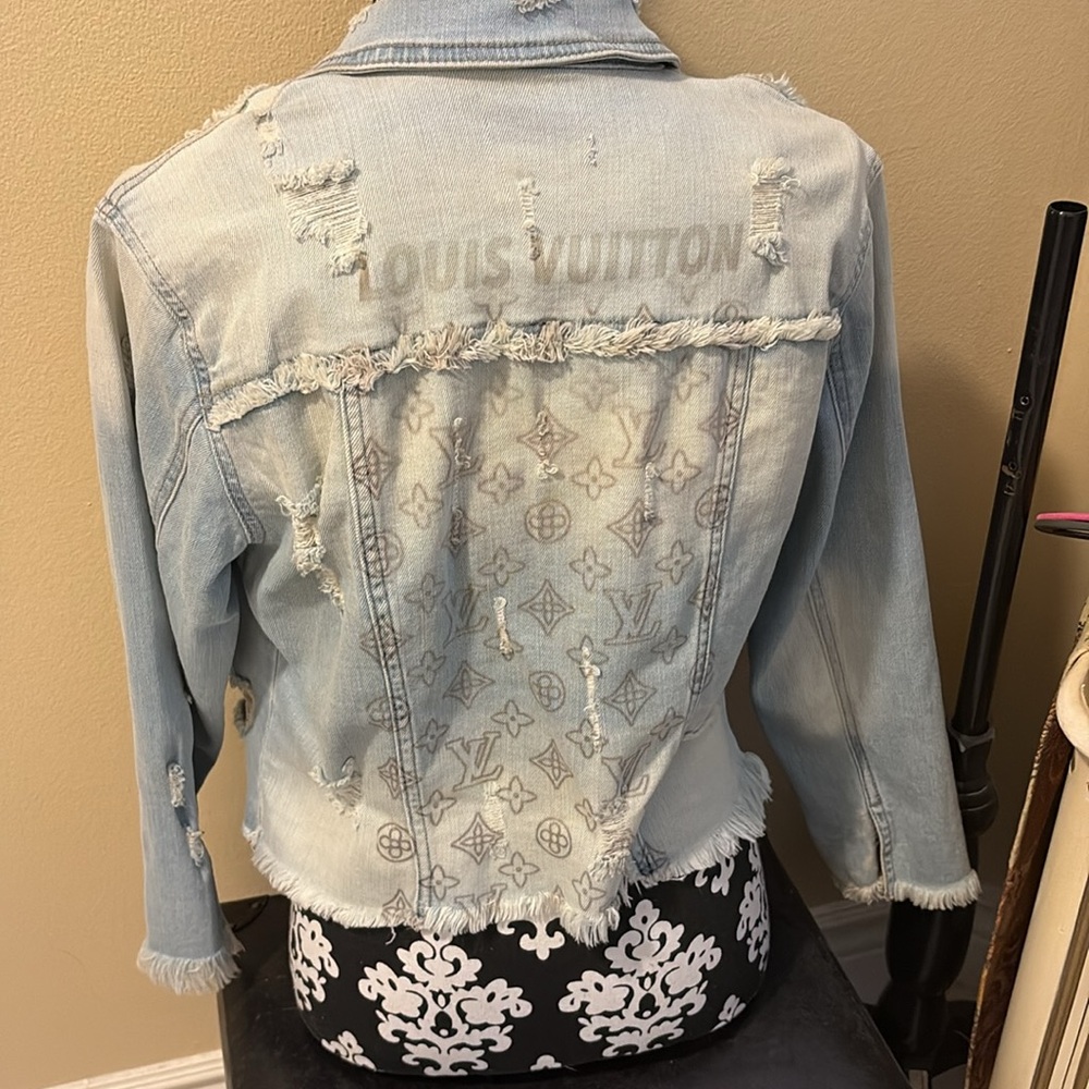 Cello Light Blue Distressed Jean Jacket